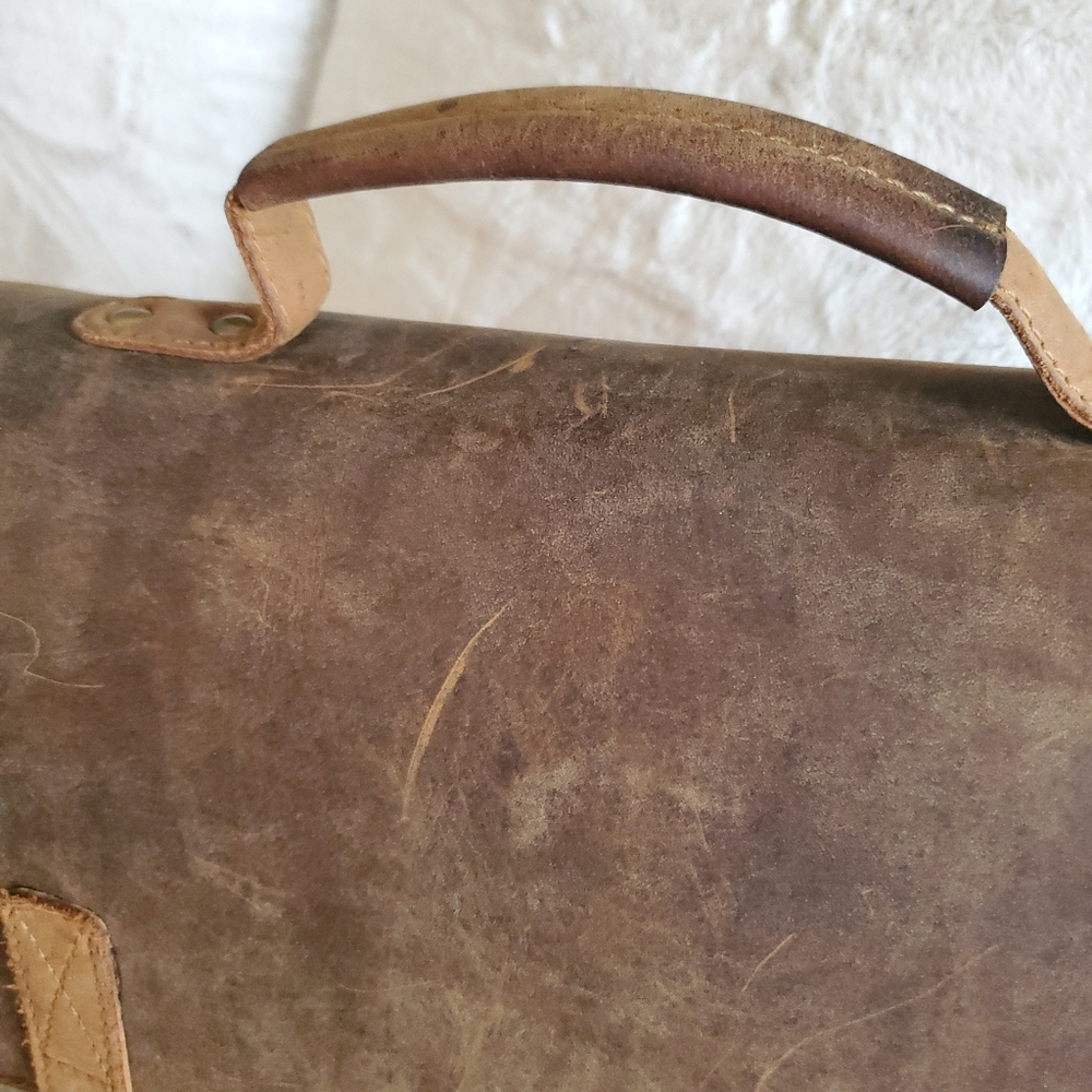 Brown Leather Messenger Bag - Picture 11 of 12